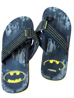 TM & DC Comics Batman Theme Slip-on Flip-Flops Women's Adult Size 9.5/10 (READ)